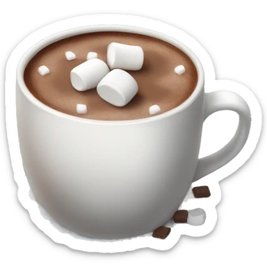 hot chocolate with marshmallows no face sticker