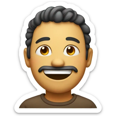 sus face with a little smile sticker