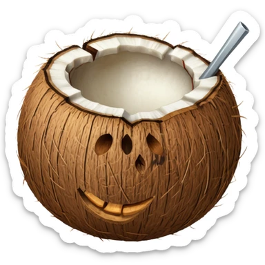 Noix de coco légèrement plus petite sticker