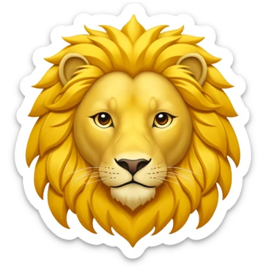 Güneş gözlüklü pantolonlu sarı kırmızı tişörtlü yeşil gözlü mavi saçlı aslan sticker