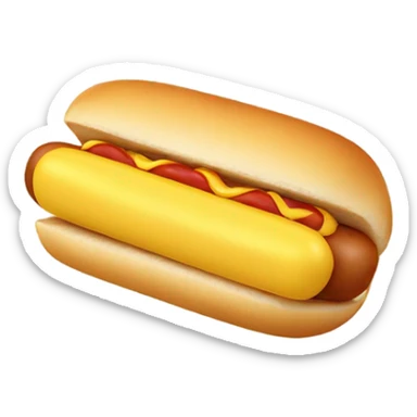 Stick of butter in hotdog bun  sticker