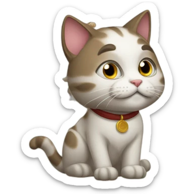 cat with elder scroll sticker