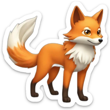 A nine tailed fox sticker