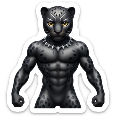 black panther leopard sticker