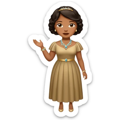 Madam C.J. Walker with dark brown hair sticker