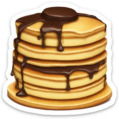 pancake with stuffed chocolate sticker