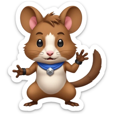 Degu playing brawlstars sticker