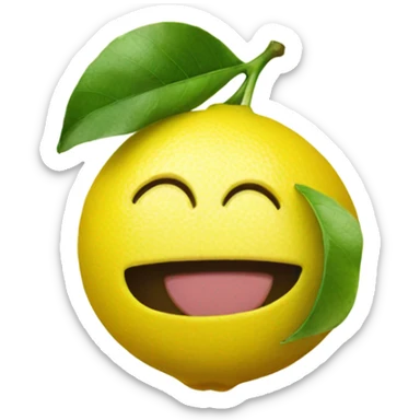 Lemon with Instagram icon sticker
