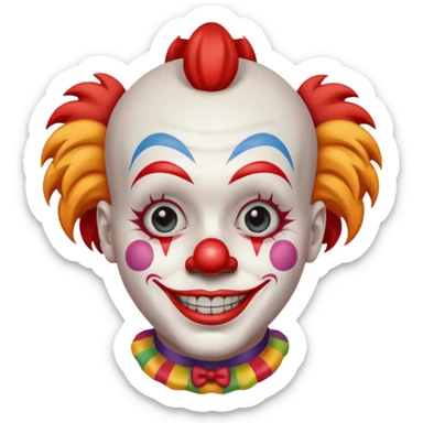 Doble cara triste por dentro payaso por fuera  sticker