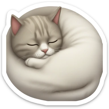 Cat sleeping sticker