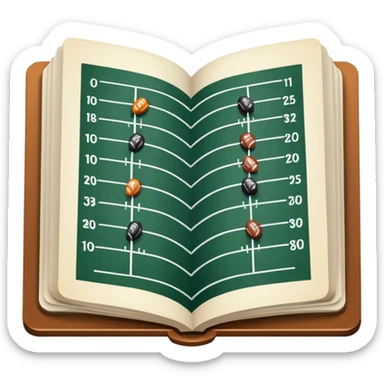 amercian football playbook  sticker