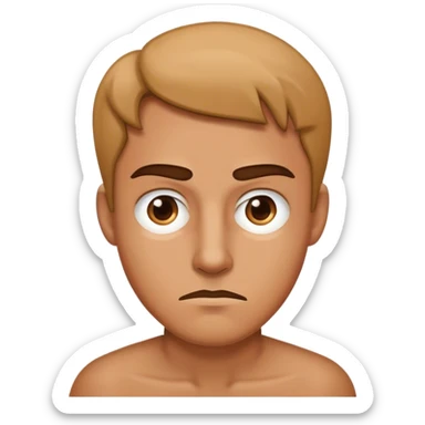 Suspicious squint sticker