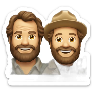 Bud spencer and terence hill waving sticker