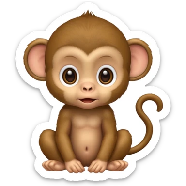 baby monkey sticker