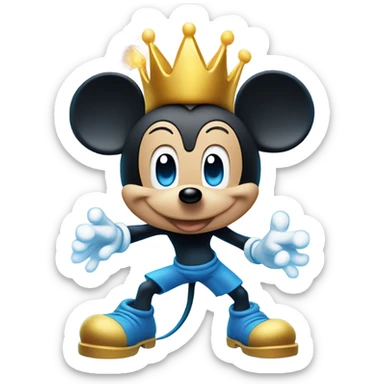Mickey Mouse as a Super Saiyan sticker