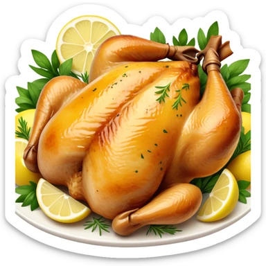 Lemon herb roasted chicken  sticker