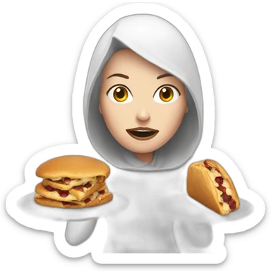 Hungry white widow sticker