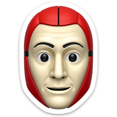 Money heist movie mask sticker