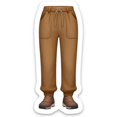 aeshtetic brown and baggy sticker