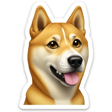 Doge and bitcoin sticker