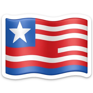 Emoji du drapeau de la Yougoslavie avec un drapeau en ligne comme celui de l’Allemagne avec en haut du bleu au milieu du blanc avec un étoile et en bas du rouge  sticker