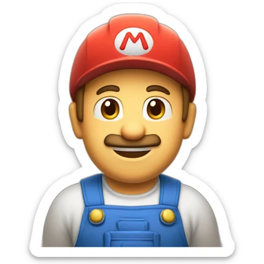a plumber that name mario sticker