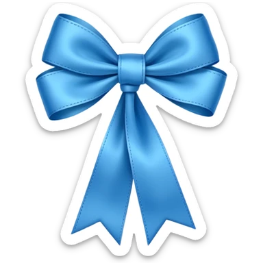 Blue ribbon for diabetes awareness day emoji  sticker