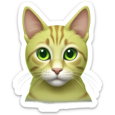 chartreuse cat sticker