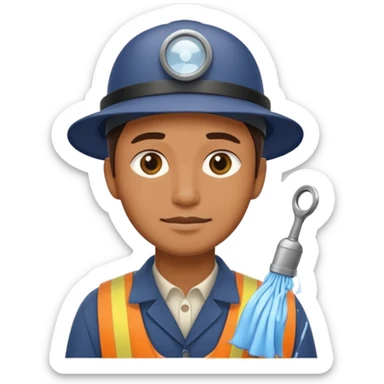 lighthouse Keeper with cleaning lens sticker