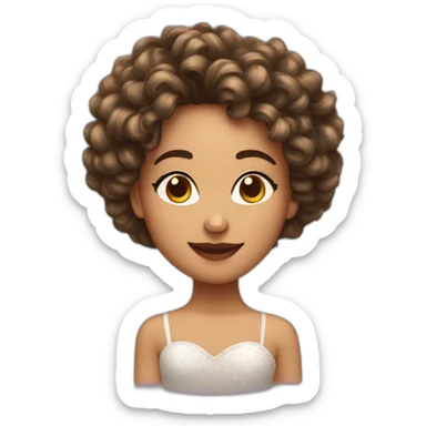 Une danseuse classique au cheveux bouclés  sticker