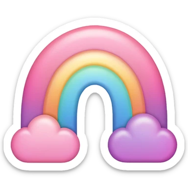 Pink Pastel rainbow sticker