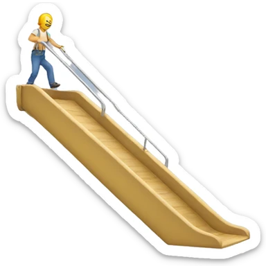 Slide down sticker
