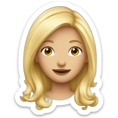 Fille blonde heureuse sticker