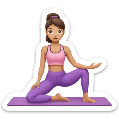 pilates girly doing pilates sticker
