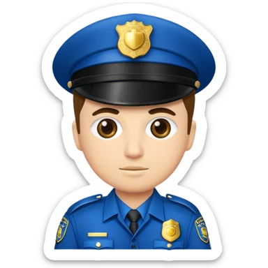 fancy police officer sticker