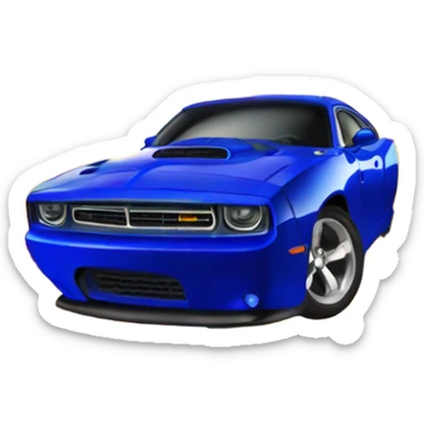 Souped up royal blue charger flames from exhaust  sticker