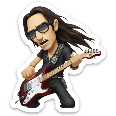 steve vai playing his guitar sticker