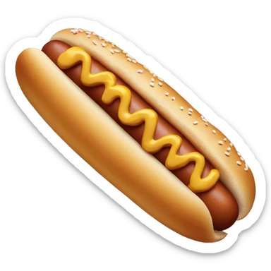 an emoji face that is eating a hot dog sticker