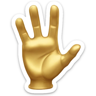 golden hand pointing at viewer sticker