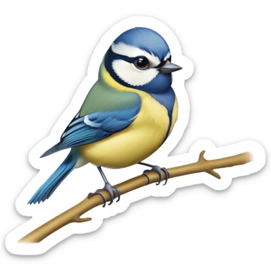 Eurasian blue tit bird sticker