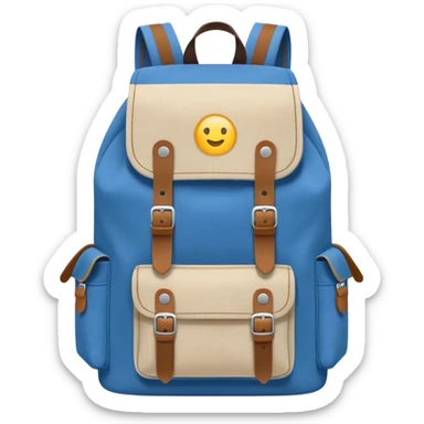 Backpack with front pocket sticker