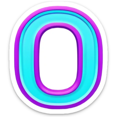 futuristic glowing neon “100” sign, purple and cyan glow, dark background sticker