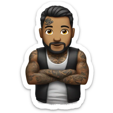 Tattooed man sticker