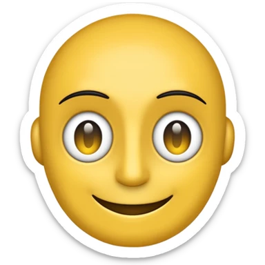 Crea un'emoji di EMON, robottino simpatico, stile cartoon piatto, colori nero, bianco e giallo, espressione felice con sorriso grande, occhi luminosi. PNG trasparente, 128x128 px, chiaro e leggibile.
 sticker