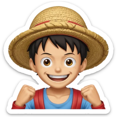 happy luffy gear 5  sticker