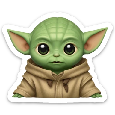 Cute Baby Yoda head sticker
