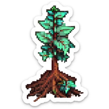 a sapling sprouting from soil sticker