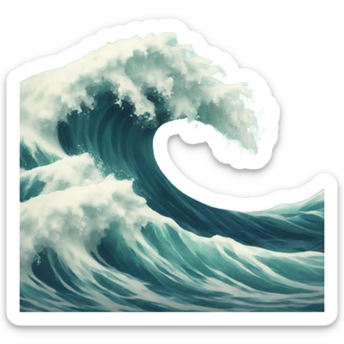 Sea waves sticker