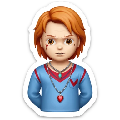 chucky horror neckless sticker