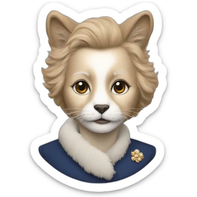 margaret thatcher as a furry sticker